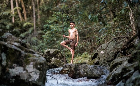 Indigenous boy in Kauri Creek